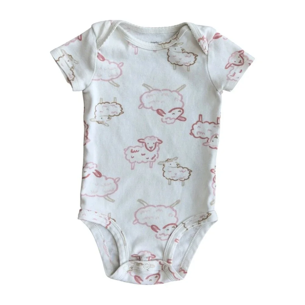 Carter’s Baby Girls BUNDLE OF 3 ASSORTED SIZES One Piece Bodysuits. 3, 6, 12 Mo.